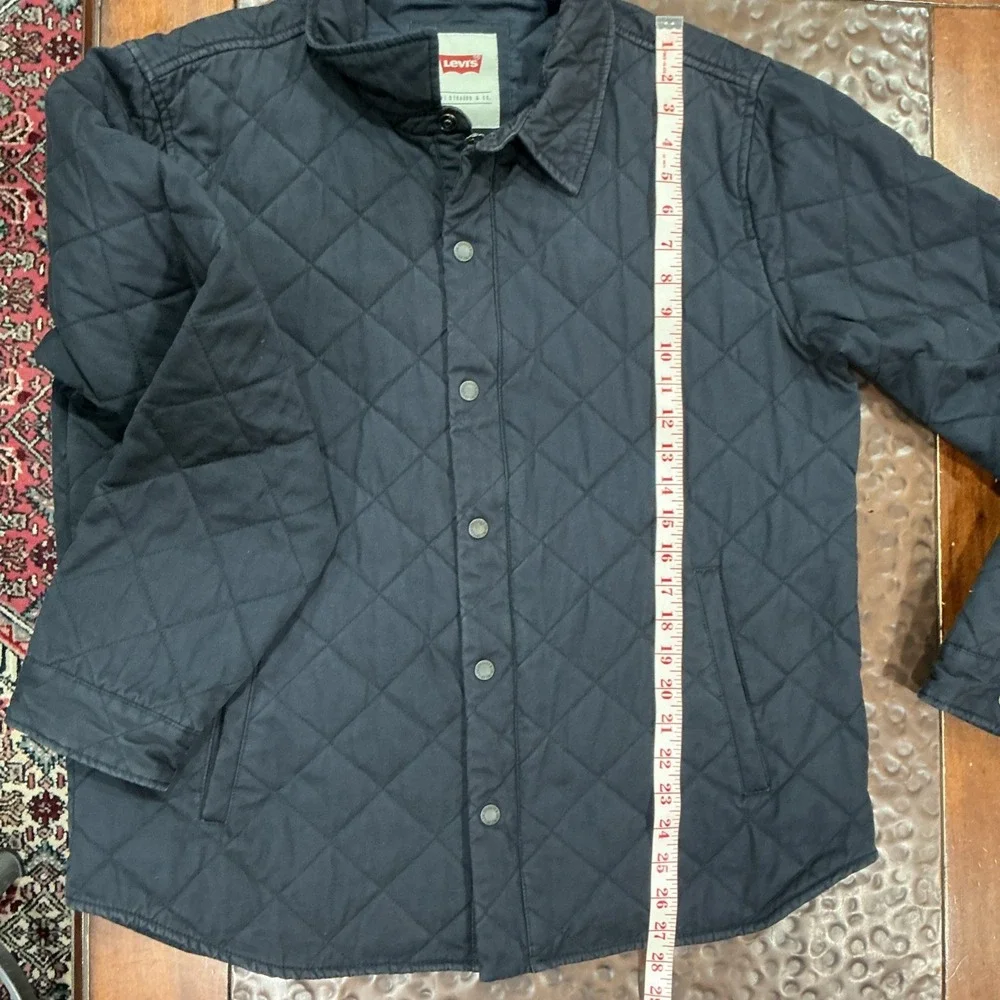 Levi's Men's Diamond Quilted Canvas Jacket, Blue, Large, Zip & Snap, Work, Farm